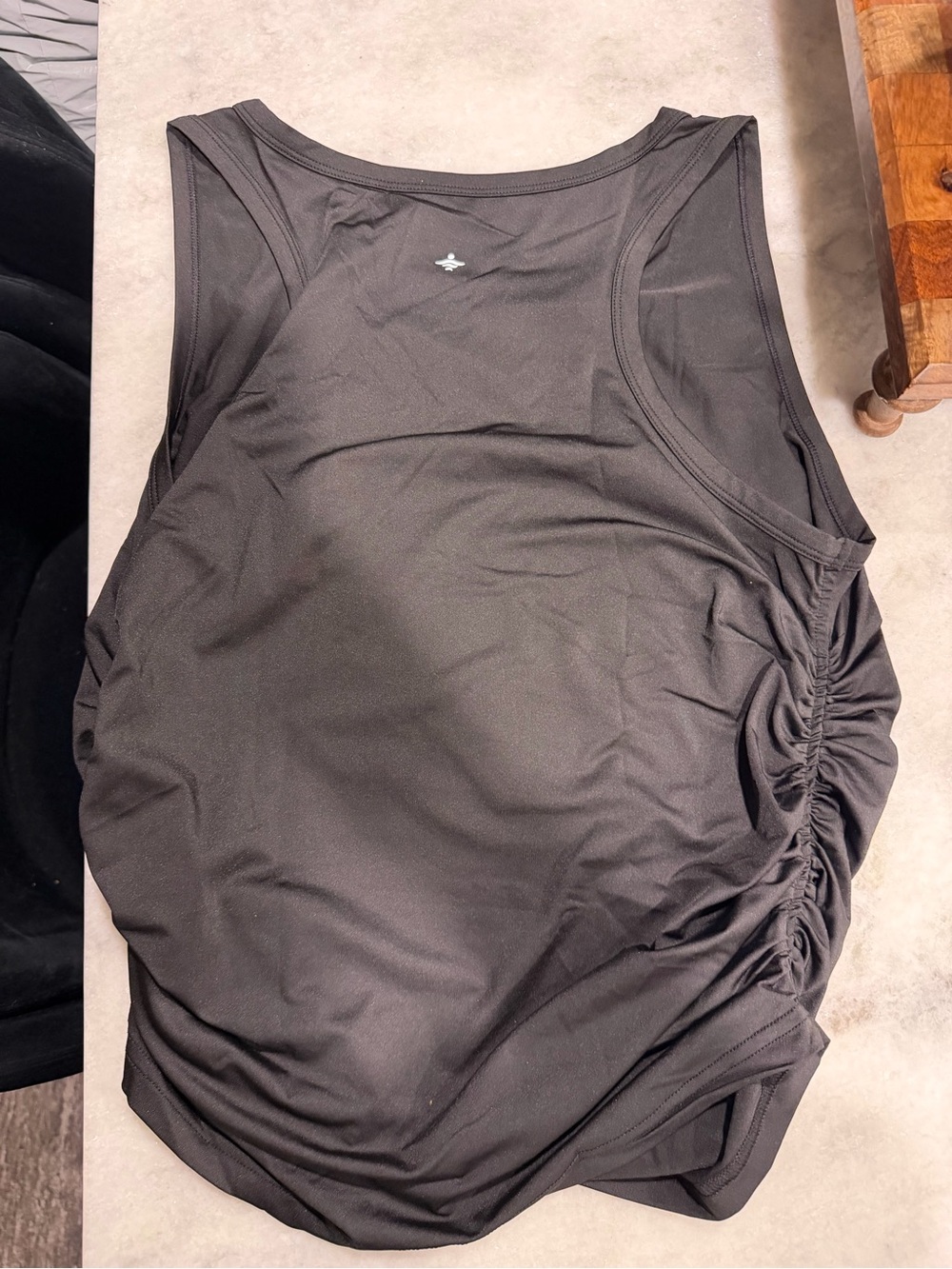 Halara Round Neck Racerback Ruched Yoga Tank - Picture 3 of 3